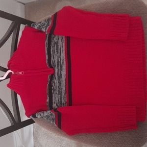 Red Toddlers Boys Sweater by Sezzit Size 4T